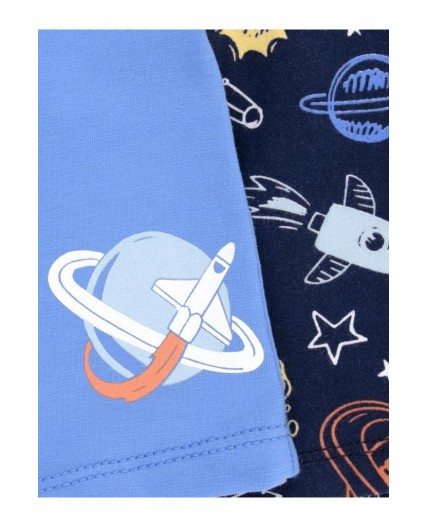 К 1912-2уп/голубой сапфир,глуб.синий,ракеты Ал набор трусы