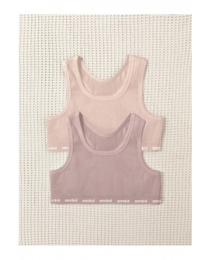 К 1196-2уп/персиковый румянец,кофейный набор майка-топ