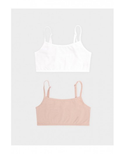 К 1197-2уп/нюдовый беж,сахар набор майка-топ