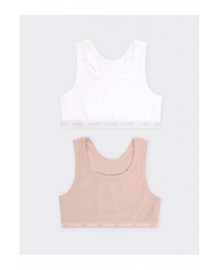 К 1196-2уп/нюдовый беж,сахар набор майка-топ