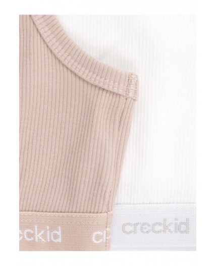 К 1196-2уп/нюдовый беж,сахар набор майка-топ