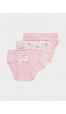 К 1978-3уп/св.лосось,св.жемчуг,котики в цветах набор трусы