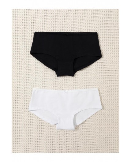 К 1964-2уп/белый,черный набор трусы