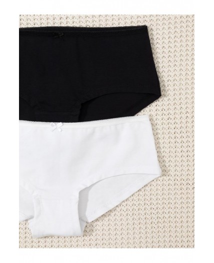 К 1964-2уп/белый,черный набор трусы