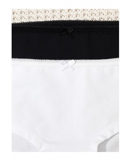 К 1964-2уп/белый,черный набор трусы