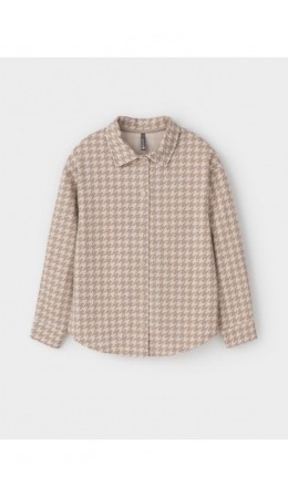 КП 302559/бежевый,гусиная лапка рубашка