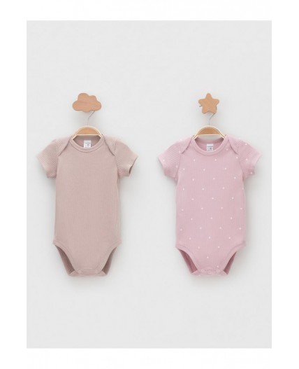 К 6525-2уп/розово-бежевый 1510, 2706 Н054.2 набор полукомбинезон (боди)