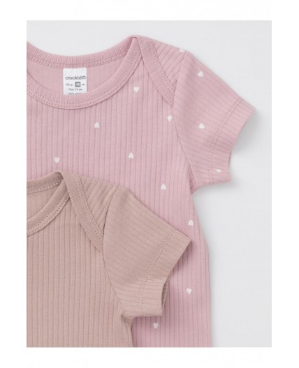 К 6525-2уп/розово-бежевый 1510, 2706 Н054.2 набор полукомбинезон (боди)