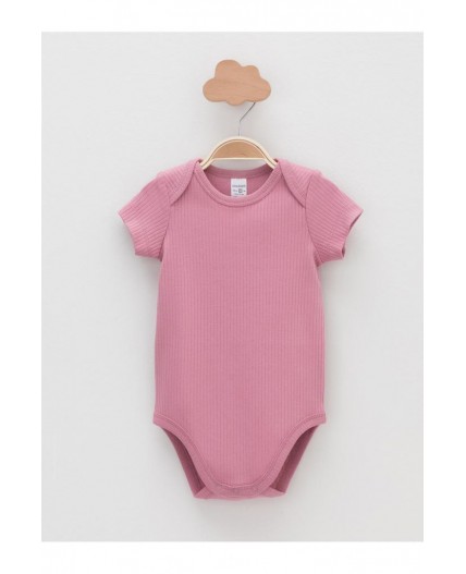 К 6525-2уп/розово-бежевый 1506,тем.розовый 1710 набор полукомбинезон (боди)