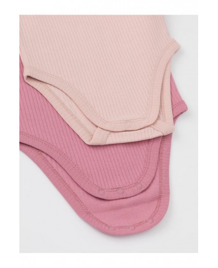 К 6525-2уп/розово-бежевый 1506,тем.розовый 1710 набор полукомбинезон (боди)