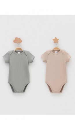 К 6525-2уп/тем.бежевый 1304,оливковый 0209 набор полукомбинезон (боди)