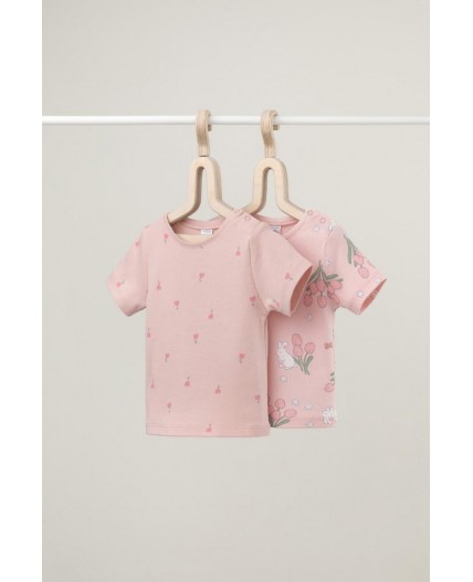 К 301156-2уп/зайчики и тюльпаны,цветочная поляна набор фуфайка (футболка)