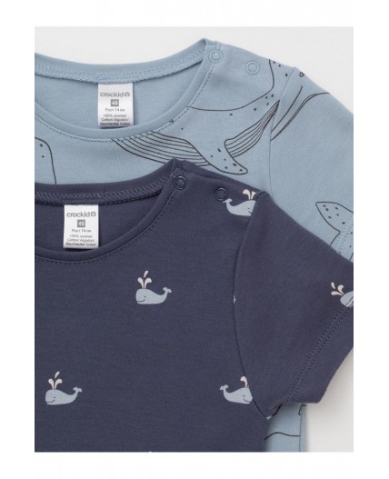 К 301156-2уп/большие,маленькие киты набор фуфайка (футболка)