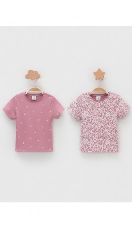 К 301156-2уп/тем.розовый 1710 Н099,Н098 набор фуфайка (футболка)