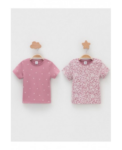 К 301156-2уп/тем.розовый 1710 Н099,Н098 набор фуфайка (футболка)