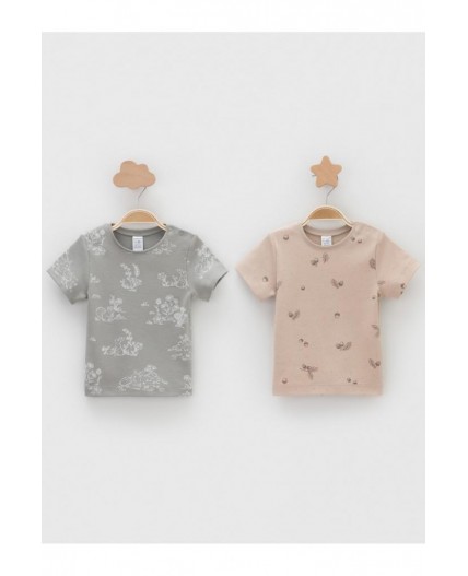 К 301156-2уп/оливковый Н081,тем.бежевый Н106 набор фуфайка (футболка)