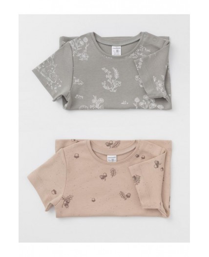 К 301156-2уп/оливковый Н081,тем.бежевый Н106 набор фуфайка (футболка)