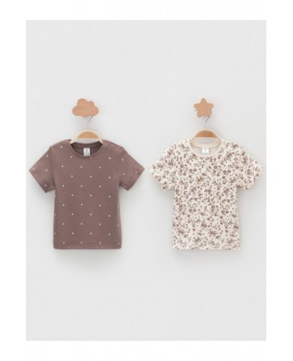 К 301156-2уп/капучино Н054,молочный Н107 набор фуфайка (футболка)