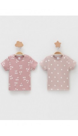 К 301156-2уп/лиловый Н067,розово-бежевый Н097 набор фуфайка (футболка)