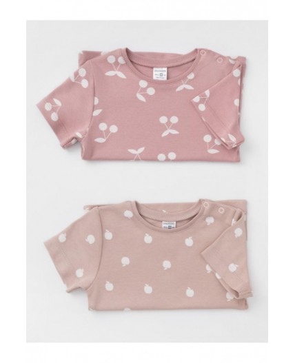 К 301156-2уп/лиловый Н067,розово-бежевый Н097 набор фуфайка (футболка)