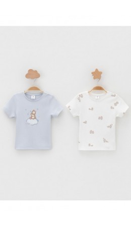 К 301156-2уп/серо-голубой 4106,молочный Н104 набор фуфайка (футболка)