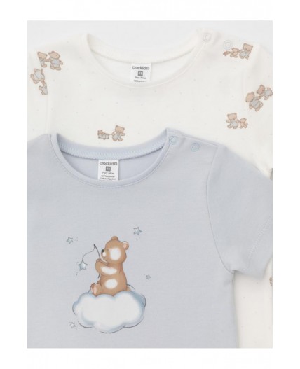 К 301156-2уп/серо-голубой 4106,молочный Н104 набор фуфайка (футболка)