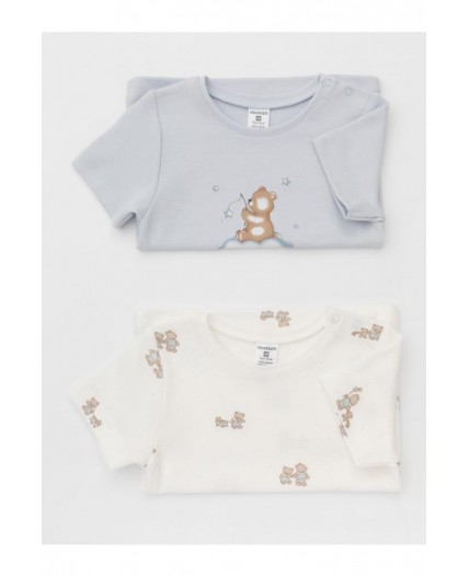 К 301156-2уп/серо-голубой 4106,молочный Н104 набор фуфайка (футболка)