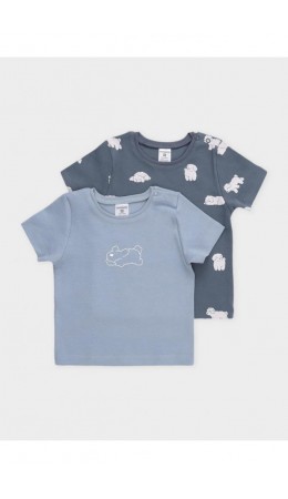 К 301156-2уп/серо-голубой 4010,синий Н052.3 набор фуфайка (футболка)