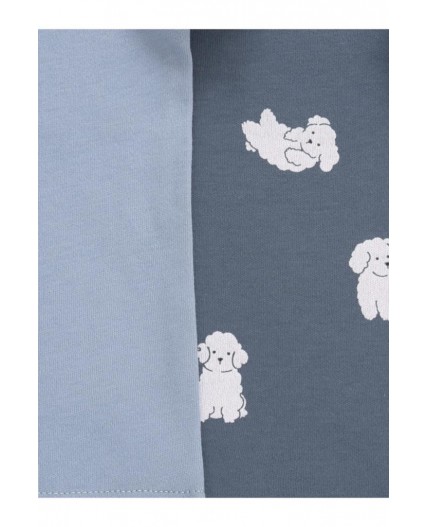 К 301156-2уп/серо-голубой 4010,синий Н052.3 набор фуфайка (футболка)