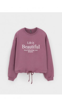 КР 302827/темная орхидея к595 джемпер (свитшот)