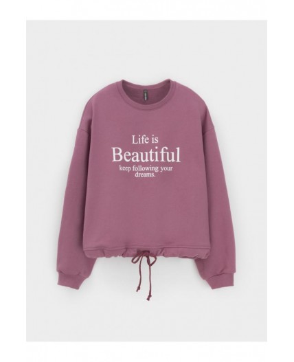 КР 302827/темная орхидея к595 джемпер (свитшот)