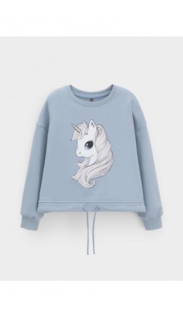 КР 302827/серо-голубой 1362 к664 джемпер (свитшот)