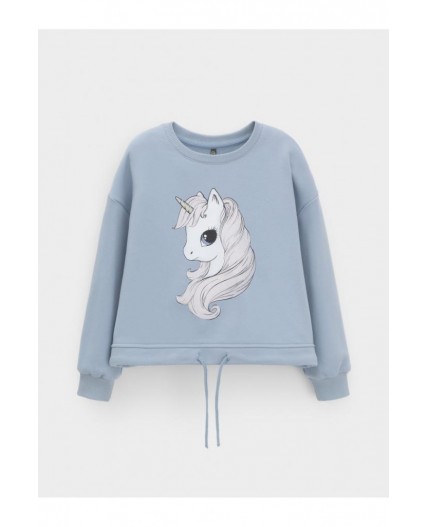 КР 302827/серо-голубой 1362 к664 джемпер (свитшот)