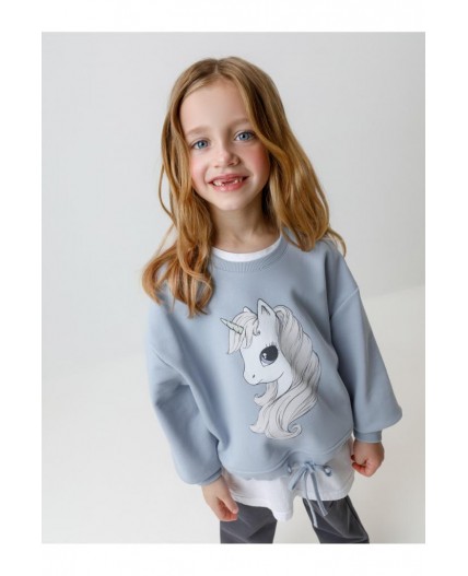 КР 302827/серо-голубой 1362 к664 джемпер (свитшот)