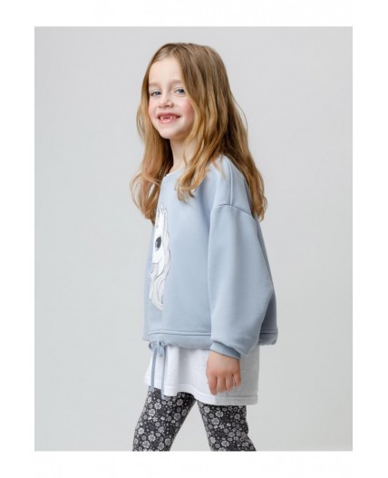 КР 302827/серо-голубой 1362 к664 джемпер (свитшот)