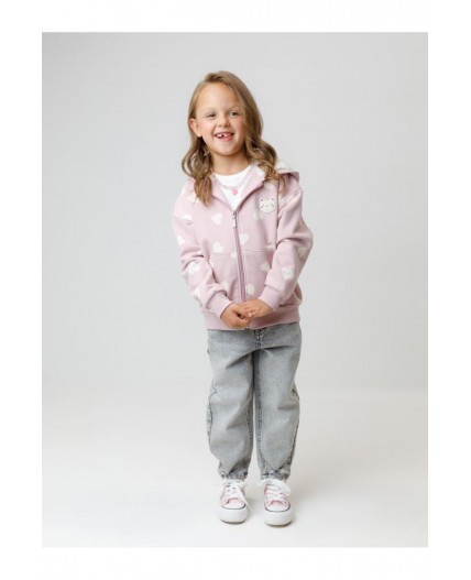 КР 302826/розовый лед,сердечки к599 джемпер (толстовка)