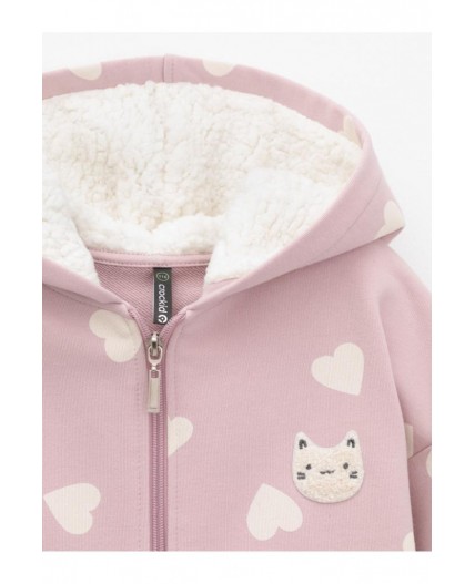 КР 302826/розовый лед,сердечки к599 джемпер (толстовка)