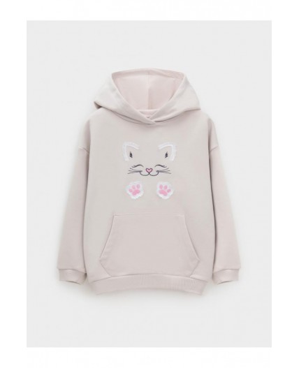 КР 302857/бежевый 4002 к609 джемпер (худи)