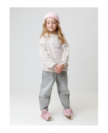 КР 302857/бежевый 4002 к609 джемпер (худи)