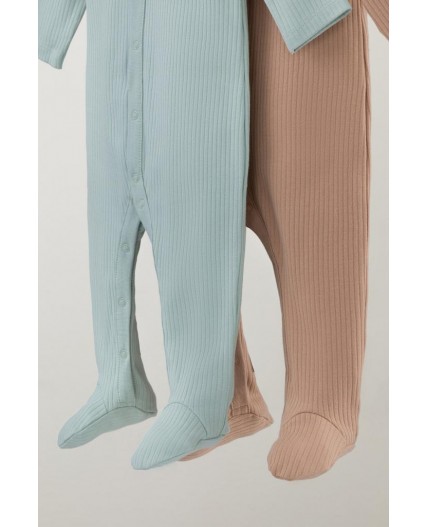 К 6523-2уп/голубая дымка,кунжут набор комбинезон (слип)