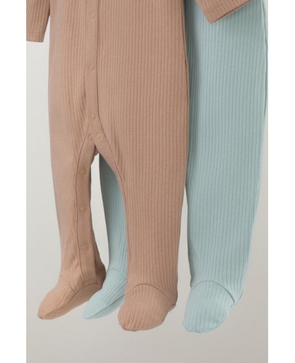 К 6523-2уп/голубая дымка,кунжут набор комбинезон (слип)