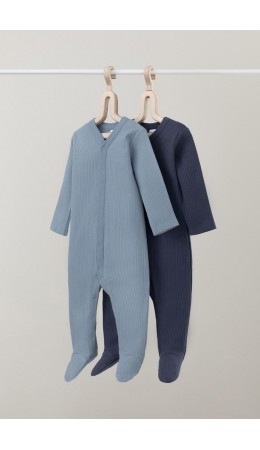 К 6523-2уп/пыльно-синий,стальной набор комбинезон (слип)