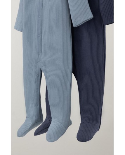 К 6523-2уп/пыльно-синий,стальной набор комбинезон (слип)