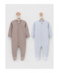 К 6523-2уп/капучино 1210,серо-голубой 4106 набор комбинезон (слип)