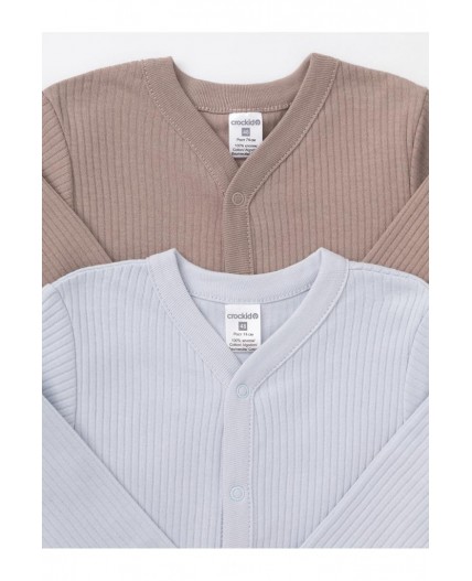 К 6523-2уп/капучино 1210,серо-голубой 4106 набор комбинезон (слип)