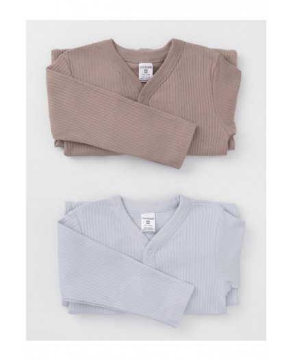 К 6523-2уп/капучино 1210,серо-голубой 4106 набор комбинезон (слип)