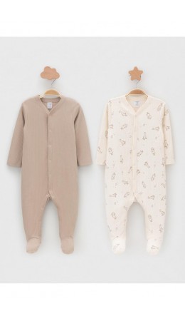 К 6523-2уп/молочный Н105,бежевый 1215 набор комбинезон (слип)