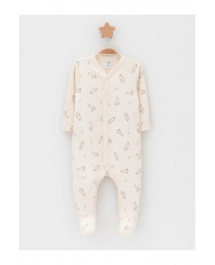 К 6523-2уп/молочный Н105,бежевый 1215 набор комбинезон (слип)