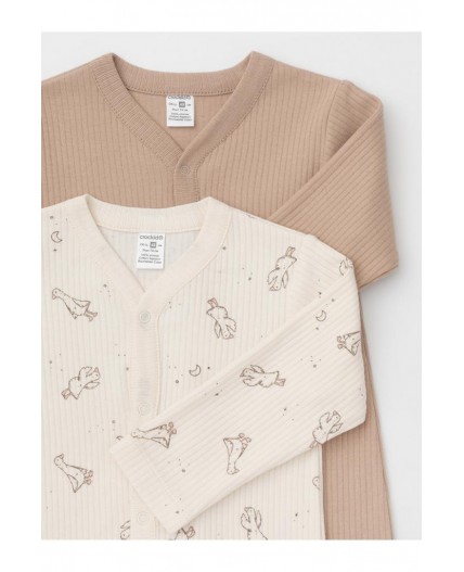 К 6523-2уп/молочный Н105,бежевый 1215 набор комбинезон (слип)