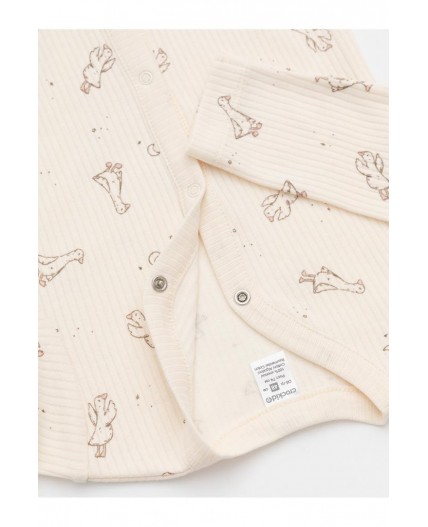 К 6523-2уп/молочный Н105,бежевый 1215 набор комбинезон (слип)